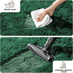 6x9 Dark Green Rugs for Living Room Bedroom, Fluffy Large Area Rug Soft Shag Non-Slip Carpet for Kids Boys and Girls Room Dorm Home Decor (6ft x 9ft)