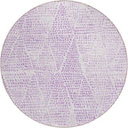 Addison Rugs Chantille ACN591 Purple 8' x 8' Indoor Outdoor Round Rug, Easy Clean, Machine Washable, Non Shedding, Bedroom, Living Room, Dining Room, Kitchen, Patio Rug