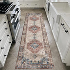 vivorug Runner Rug 2'x8' Vintage Washable Non-Slip Runners for Hallways Kitchen Entryway Laundry Room Carpet Hallway Runner Brown