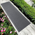 English Home Custom Size Non Slip Striped Design Light Weight Durable PVC Backing Thin Pile Runner Rug (36" x 12')