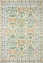 Loloi Rifle Paper Co. Eden Collection EDE-02 Mughal Garden Cream 2'-0" x 5'-0" Accent Rug feat. CloudPile™