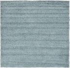 Unique Loom Solid Shag Collection Area Rug (8' Square, Light Slate Blue)