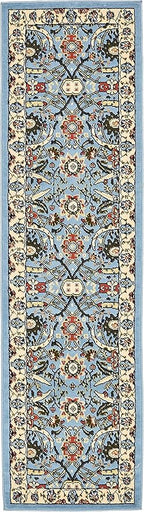 Unique Loom Espahan Collection Area Rug - Cape Cod (2' 2" x 8' 2" Runner, Blue/ Black)
