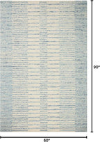 Loloi Chris Loves Julia Chris Collection CHR-01 Ivory/Denim 5'-0" x 7'-6", .50" Pile Height, Area Rug
