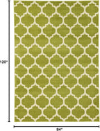 Rugs.com Lattice Collection Rug – 7' x 10' Light Green Medium Rug Perfect for Bedrooms, Dining Rooms, Living Rooms