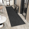 Ottomanson 2'7" x 15' Hallway Runner with Scraper Pile - Extra Durable Non-Slip Rug Mat for Indoor & Outdoor Use - Ideal for Kitchen, Entryway & Garage - High-Traffic Carpet, Black