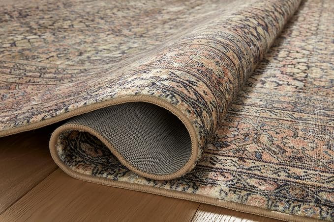 Loloi Amber Lewis Morgan Collection MOG-03 Denim/Multi 11'-6" x 14'-6" 38" Thick Area Rug feat. CloudPile, Neutral, Room Décor, Vintage Inspired, Livingroom, Bedroom, Dining Area
