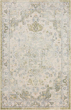 Nourison Home Astra Machine Washable Blue Green 2'2" x 4' Area Rug - Easy Clean, Non Shedding, Bed Room, Living Room, Dining Room, Kitchen (2' x 4')