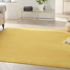 Nourison Home Nourison Essentials Yellow 5' x Square Area Rug - Easy Clean, Non Shedding, Bed Room, Living Room, Dining Room, Kitchen (5' x Square)