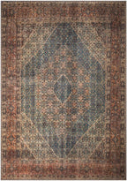 Keen Home Design 6x9 Rug - Machine Washable Area Rug with Non-Slip Backing, Ideal for Living Room, Dining Room, Bedroom - Vintage, Easy Clean, Durable, Low Pile Rug - (6' x 9')