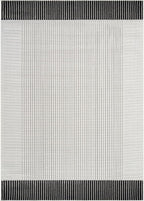 Modern Micro Loop Indoor Area Rugs for Living Room Bedroom Kitchen Geometric Striped Black-White 9x12 Luxury Durable Low and High Pile Non-Shedding Stain Resistant Soft Area Carpet 9 x 12