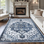 Area Rugs 4x6,Boho Vintage Oriental Washable Rugs,Collapsible Area Rug for Bedroom, Entryway, Kitchen, Bathroom