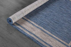 Beverly Rug Outdoor Rug 6x9 Modern Bordered Area Rugs for Indoor and Outdoor Patio Deck Porch Garden Waterproof Weather Sun Resistant Washable Outside Carpet (6 x 9 Navy)