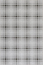 Dash & Albert Andri Plaid Black Machine Washable Rug, 4 X 6 Feet, Black/White Plaid Pattern