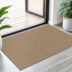 Small Braided Rugs 2x3 Ft Area Rugs for Entryway Washable Rug Non Slip Throw Rugs Cotton Woven Door Mat Indoor Entrance Front Door Rugs for Foyer Kitchen, Orange/Tan/Brown
