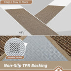 BEQHAUSE Hallway Runner Rugs 2x8, Hallway Rug Non-Slip Washable(Rolled-Up NO Creases), Runner Rug Absorbent Stain Resistant Hall Rug Carpet Runner, Entryway Rugs Floor Mat Laundry Room Rugs, Taupe