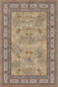 Kuden 5x7 Area Rug, Machine Washable Area Rug with Non-Slip Backing, Vintage Style, Soft, Easy Clean, Low Pile Rug for Living Room, Bedroom, Dining Room