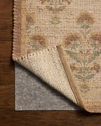 Loloi Chris Loves Julia Rue Collection RUE-01 Wheat/Sage 8'-6" x 11'-6" Area Rug Jute Neutral Floral Living Room Bedroom Rug