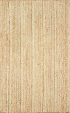 Handwoven Jute Rug for Home Décor, Boho Reversible Braided Carpet, Ethnic Rectangular Area Mat for Indoor Outdoor Living Room or Bedroom (2x3 Ft)