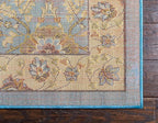 Unique Loom Espahan Collection Area Rug - Cape Cod (2' 7" x 10' Runner, Blue/ Black)