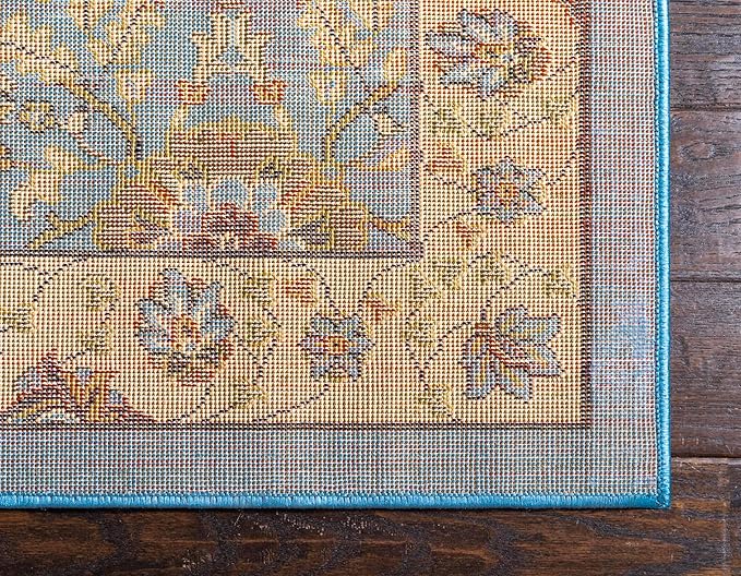Unique Loom Espahan Collection Area Rug - Cape Cod (4' 1" x 6' 1" Rectangle, Blue/ Black)