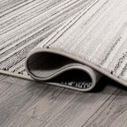 JONATHAN Y Austin Gradient Striped Gray/Black Indoor Area Rug, 4x6, Modern, Contemporary, Easy-Cleaning for Living Room, Bedroom, Kitchen, Pet Friendly, Non-Shedding (LUX103A-4)