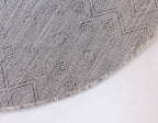 Unique Loom Outdoor Trellis Collection Area Rug - Tribal Trellis (3' 3" Round, Gray/ Black)