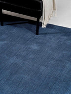 Rugsotic Carpets Hand Knotted Gabbeh Wool 3'x5' Area Rug Solid Blue L00111