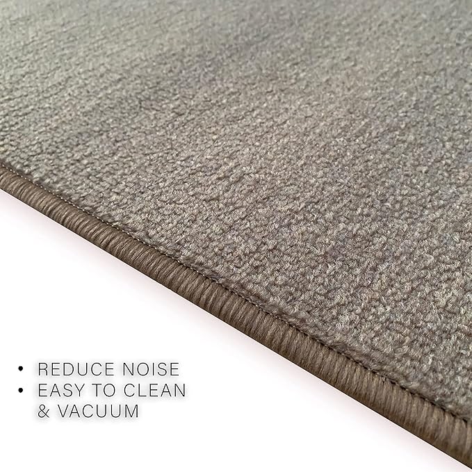 Custom Made Runner Rug Low Pile with Rubber Backing for Kitchen Foyer Hallway Entry Choose Your Length Size 31 Inch Wide Solid and Plain Beige Color (3 feet x 31 Inch)