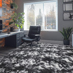 Andency Area Rugs 9x12 for Living Room Home Decor, Large Shaggy Bedroom Carpet, Non-Slip Big Shag Indoor Thick Soft Fluffy Furry Fur Area Rugs for Kids Dorm Nursery Aesthetic, Tie-Dyed White Black
