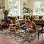 Kokia Abstract Area Rugs 9x12 Bedroom Washable Decor Low Pile Non-Slip Non-Shedding Indoor Brown Yellow Carpet Foldable Stain Resistant Floor Mat Living Room Dining Room, Oslo Fireworks