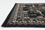 Unique Loom Taftan Collection Border Geometric Tribal Inspired Design Area Rug (6' 0 x 9' 0 Rectangular, Black/ Gray)