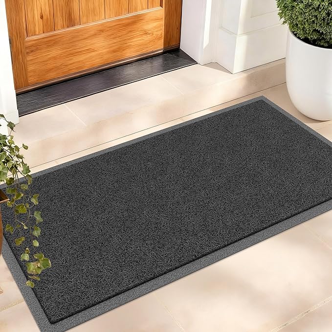 Amyracel Front Door Mat Indoor Outdoor Entrance, 36" x 60" All-Season Waterproof Doormat for Enterway, Heavy Duty Commercial Floor Mat, Fade Resistant, Rubber Back, Low Profile, Easy Clean