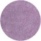 Unique Loom Solid Shag Collection Area Rug (7' 1" Round, Lilac)