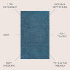 JONATHAN Y Haze Solid Low-Pile Turquoise 6x9 Oval Indoor Area Rug, Coastal,Bohemian,Minimalist,Classic, Easy-Cleaning for Living Room,Bedroom,Kitchen,Pet Friendly,Non-Shedding (SEU100H-6OV)