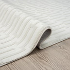 Abani Cream Area Rug for Living Room, Bedroom -Geometric Pattern - 4 x 6 -Durable & Easy to Clean