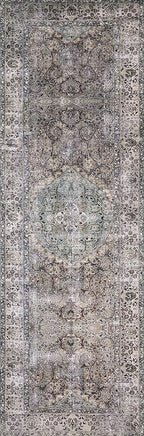 Loloi Layla Collection LAY-06 Taupe/Stone 2'-6" x 9'-6" .13" Thick Runner Rug, Soft, Durable, Vintage Inspired, Distressed, Low Pile, Non-Shedding, Easy Clean, Printed, Living Room Rug