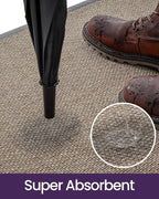 DEXI Ultra Thin Entryway Indoor Door Mat 36x56, Non Slip Rubber Backing Inside Entry Mat, Low Profile Easy Clean Dirt Trapper Doormat for Inside Entrance Patio, Grey