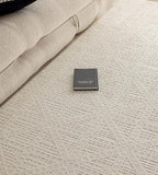 jxgzyy Beige Area Rug, 0.36'' Thick Low Pile Textured Rug, Modern Aesthetic Solid Carpet for High Traffic Area, Stain-Resistant Kitchen Rug with Non-Slip Backing, 5x7