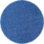 Unique Loom Solid Shag Collection Area Rug (5' Round Periwinkle Blue)