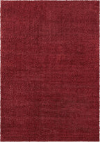 Unique Loom Davos Shag Collection Area Rug - Solid (10' x 14' 1" Rectangle, Poppy)