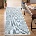Bloom Rugs Caria Washable Non-Slip 10 ft Runner - Ivory/Black Striped Runner for Entryway, Hallway, Bathroom, and Kitchen - Exact Size: 2'6" x 10'