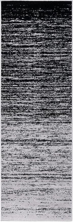 SAFAVIEH Adirondack Collection Runner Rug - 2'6" x 12', Silver & Black, Modern Ombre Design, Non Shedding & Easy to Clean, Ideal for Hallway, Foyer, Kitchen, Entryway, Bedroom (ADR113A)