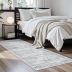Runner Rug 2'x6' Washable Non-Slip Runner Rugs for Kitchen Bathroom Laundry Room Grey Vintage Floor Carpet Runners for Hallway Entryway