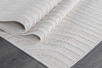 Beverly Rug Micro Loop Area Rug White 5x7 Modern Luxury Soft Circle Geometric Durable Indoor Area Rugs for Living Dining Room Office Stain Resistant Non Shedding Casual Indoor Carpet White 5 x 7