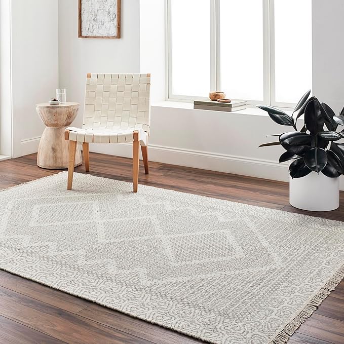 Mark&Day Wool Rugs, 9x12 Nishnabotny Cottage Medium Beige Area Rug, Beige Carpet for Living Room, Bedroom or Kitchen (8'10" x 12')
