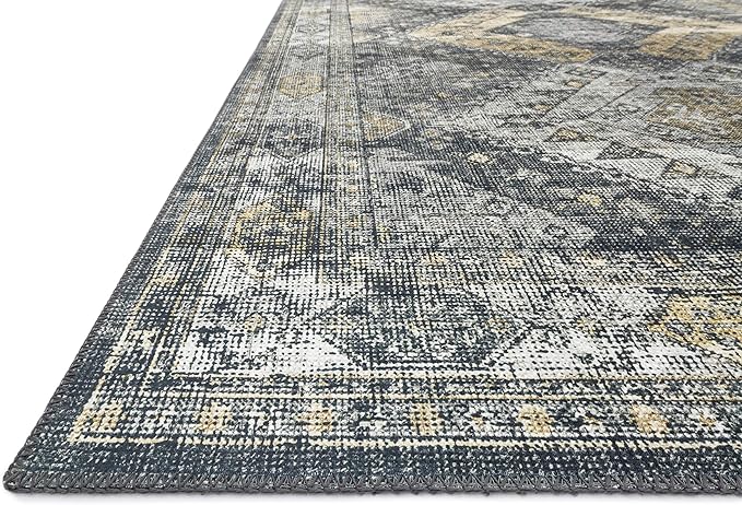 Loloi Skye Collection SKY-09 Graphite/Silver 7' x 9' Oval Area Rug