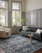 Loloi Magnolia Home by Joanna Gaines Gigi Collection GIG-02 Navy/Stone 7'-10" x 10' Area Rug