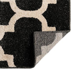 Rugs.com Lattice Collection Rug – 7' x 10' Black Medium Rug Perfect for Bedrooms, Dining Rooms, Living Rooms