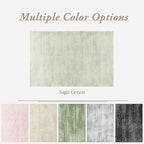 Sage Green 9x12 Area Rug Living Room Minimalist Modern Abstract Style Extra Large Rugs for Office Dining Room Table Light Green Low Pile Floor Covering Carpet with Non Slip Washable